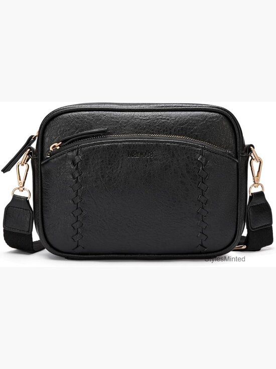 Handbags - Vegan Leather Crossbody Bag with Wallet Pockets Travel Purse